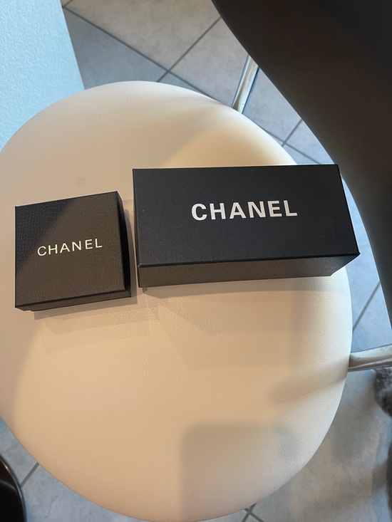 CHANEL Other - CHANEL Black and White Signature Jewelry Boxes - Pair